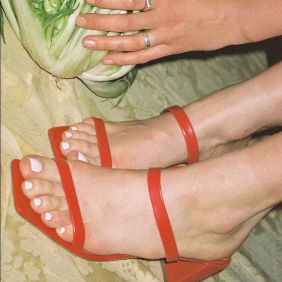 BY FAR Red Tanya Sandals ❤️ *NEW* - Picture 10 of 11